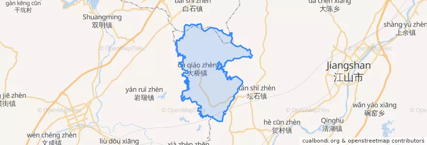 Mapa de ubicacion de 大桥镇.