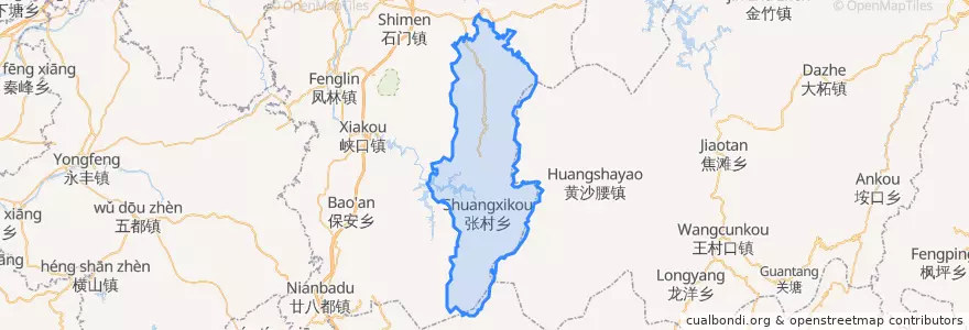 Mapa de ubicacion de 张村乡.