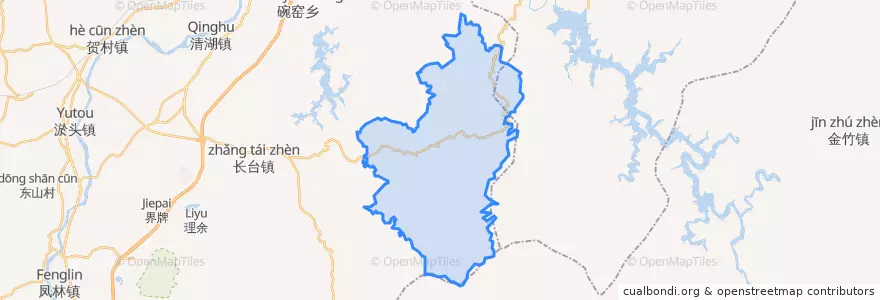 Mapa de ubicacion de 塘源口乡.