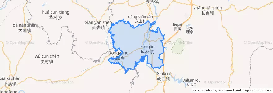 Mapa de ubicacion de 凤林镇.