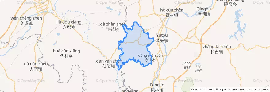 Mapa de ubicacion de 新塘边镇.