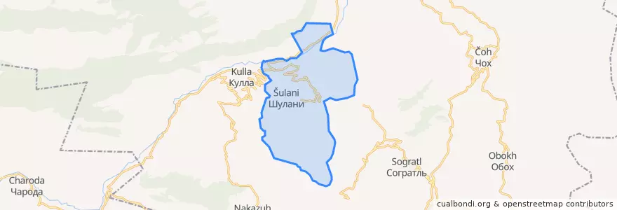 Mapa de ubicacion de Шуланинский сельсовет.