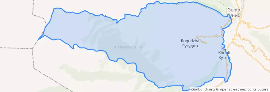 Mapa de ubicacion de Ругуджинский сельсовет.