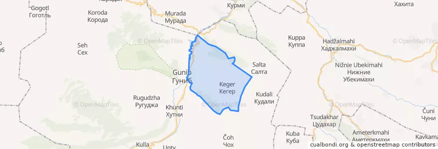Mapa de ubicacion de Кегерский сельсовет.