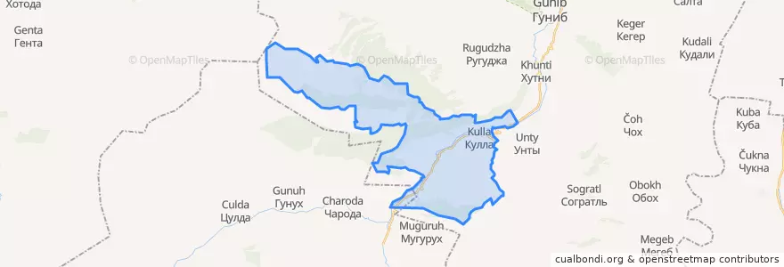 Mapa de ubicacion de Бацадинский сельсовет.