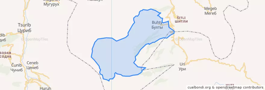 Mapa de ubicacion de сельское поселение Село Бухты.