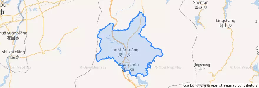 Mapa de ubicacion de 溪口镇.