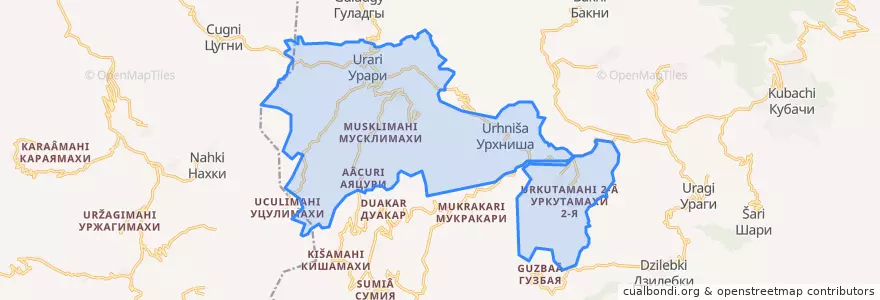 Mapa de ubicacion de сельсовет Ураринский.