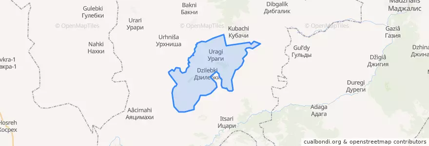 Mapa de ubicacion de сельсовет Урагинский.
