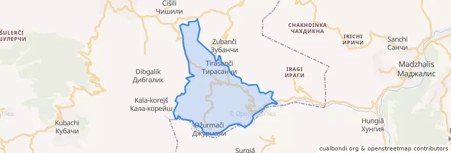 Mapa de ubicacion de сельсовет Трисанчинский.