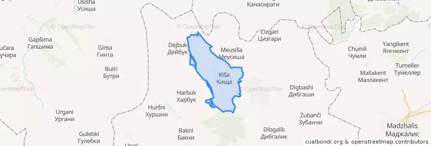 Mapa de ubicacion de сельсовет Кищинский.