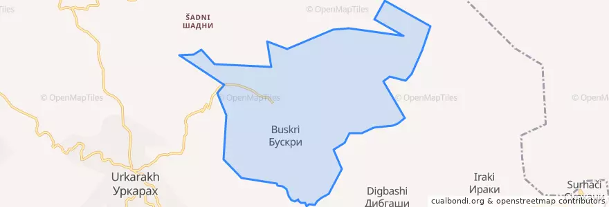 Mapa de ubicacion de сельсовет Бускринский.