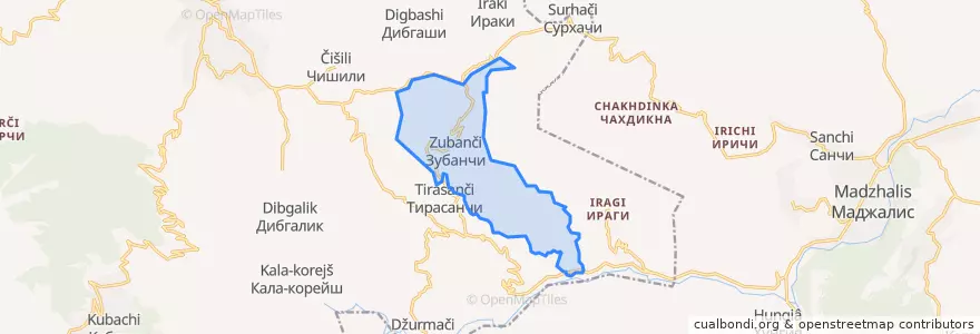 Mapa de ubicacion de сельское поселение Село Зубанчи.