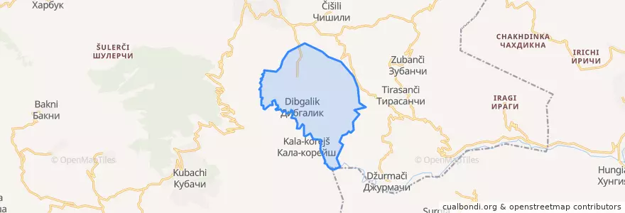 Mapa de ubicacion de сельское поселение Село Дибгалик.