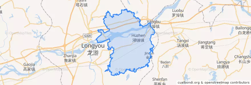 Mapa de ubicacion de 湖镇镇.