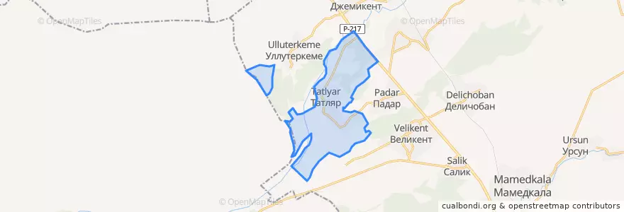 Mapa de ubicacion de сельсовет Татлярский.