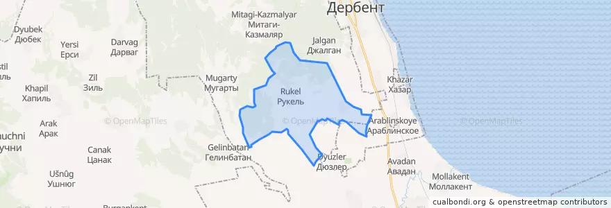 Mapa de ubicacion de сельское поселение Село Рукель.