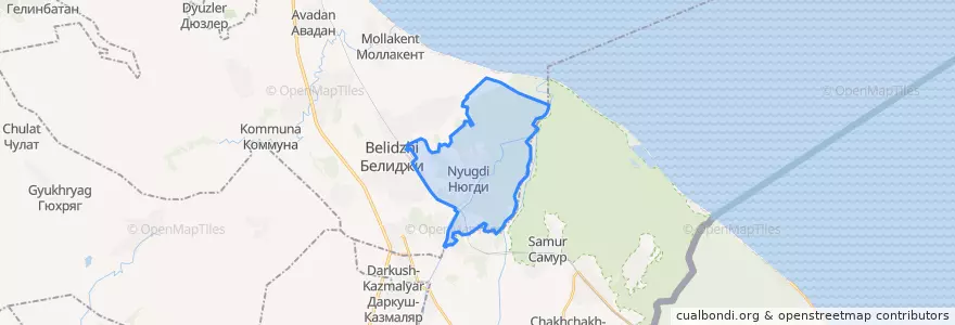 Mapa de ubicacion de сельское поселение Село Нюгди.