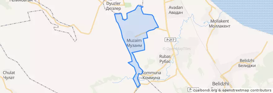 Mapa de ubicacion de сельское поселение Село Музаим.