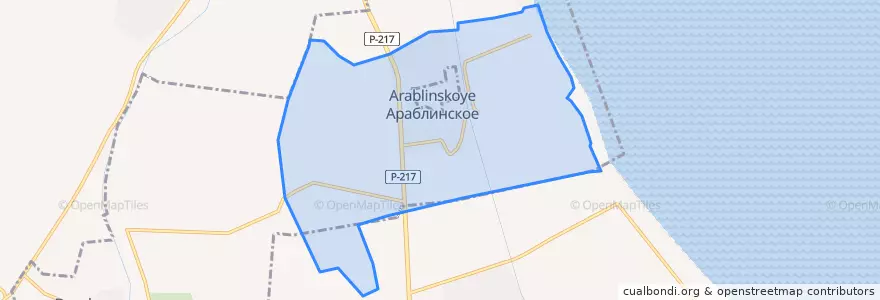 Mapa de ubicacion de сельское поселение Село Араблинское.