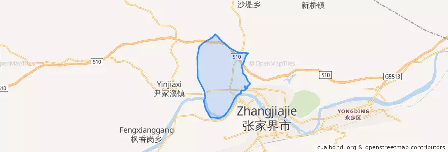 Mapa de ubicacion de 大庸桥街道.