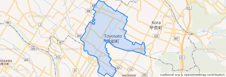 Mapa de ubicacion de 豊郷町.