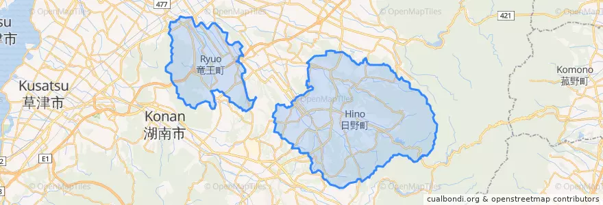 Mapa de ubicacion de 蒲生郡.