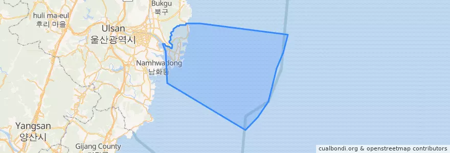 Mapa de ubicacion de Dong-gu.