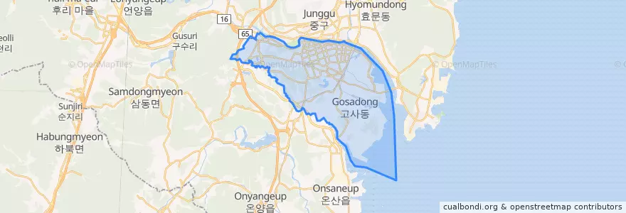 Mapa de ubicacion de Nam-gu.