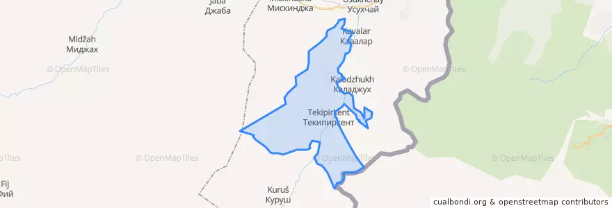 Mapa de ubicacion de сельсовет Микрахский.