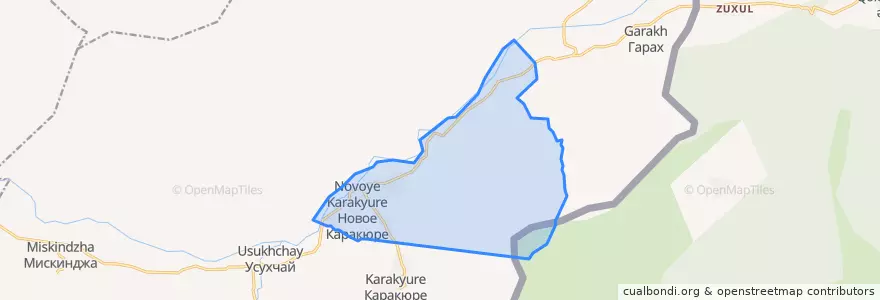 Mapa de ubicacion de сельское поселение Село Новое Каракюре.