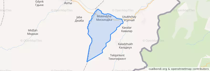 Mapa de ubicacion de сельское поселение Село Мискинджа.