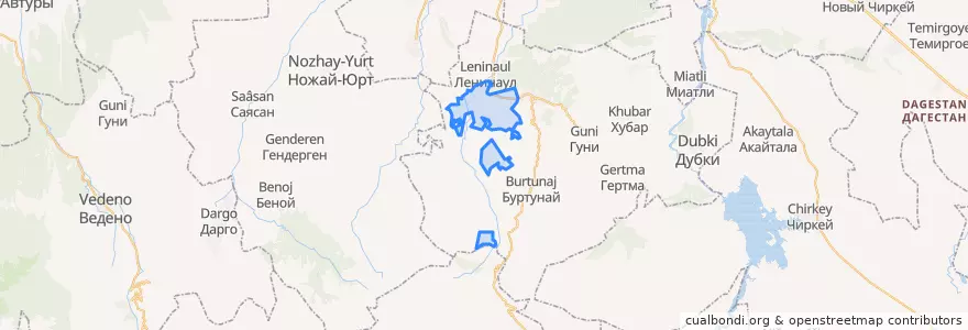 Mapa de ubicacion de сельское поселение Село Калининаул.