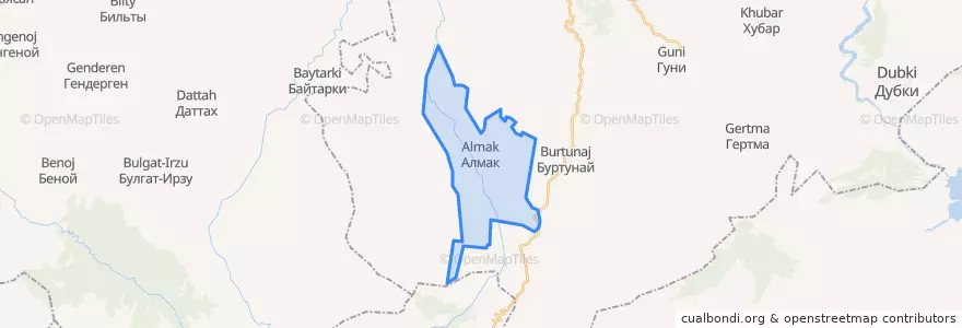 Mapa de ubicacion de сельское поселение Село Алмак.