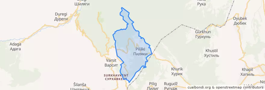 Mapa de ubicacion de сельсовет Кирцикский.