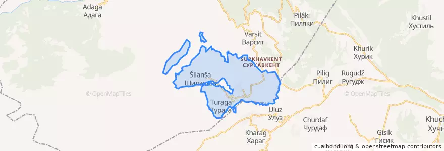 Mapa de ubicacion de сельсовет Киркинский.