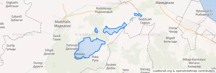 Mapa de ubicacion de сельсовет Джибахнинский.