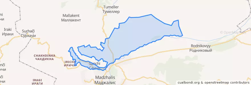 Mapa de ubicacion de сельское поселение Село Санчи.