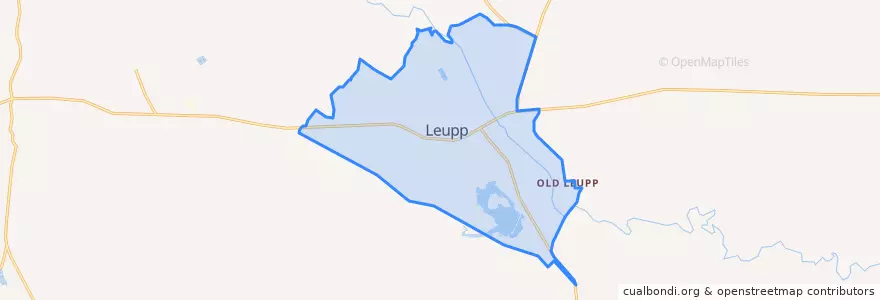 Mapa de ubicacion de Leupp.