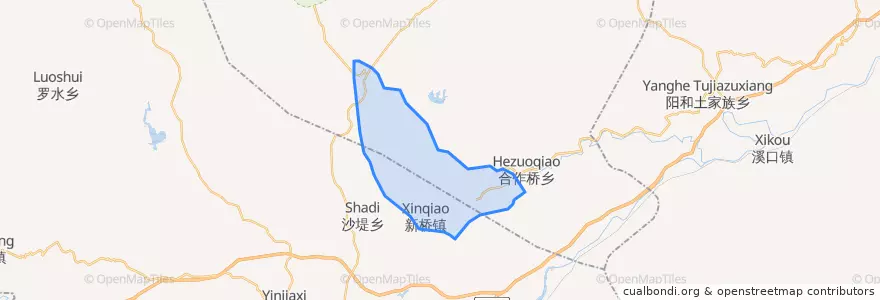 Mapa de ubicacion de 新桥镇.