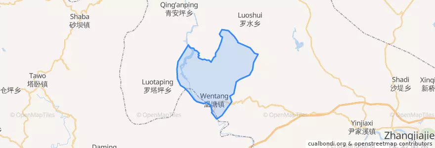 Mapa de ubicacion de 温塘镇.
