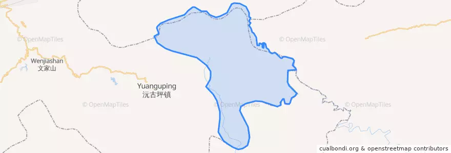 Mapa de ubicacion de 王家坪镇.