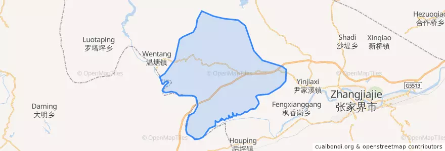Mapa de ubicacion de 三家馆乡.