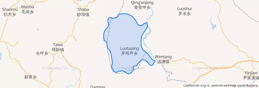 Mapa de ubicacion de 罗塔坪乡.