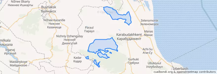 Mapa de ubicacion de сельсовет Кака-Шуринский.