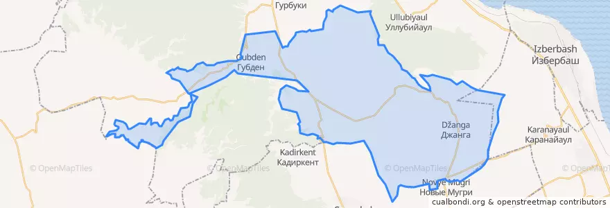 Mapa de ubicacion de сельсовет Губденский.