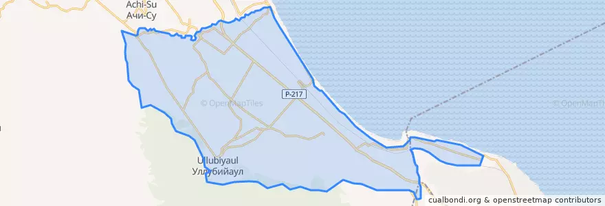 Mapa de ubicacion de сельское поселение Село Уллубийаул.