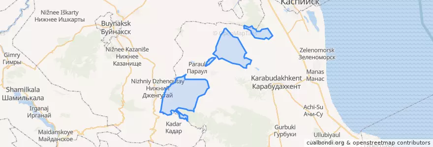 Mapa de ubicacion de сельское поселение Село Доргели.