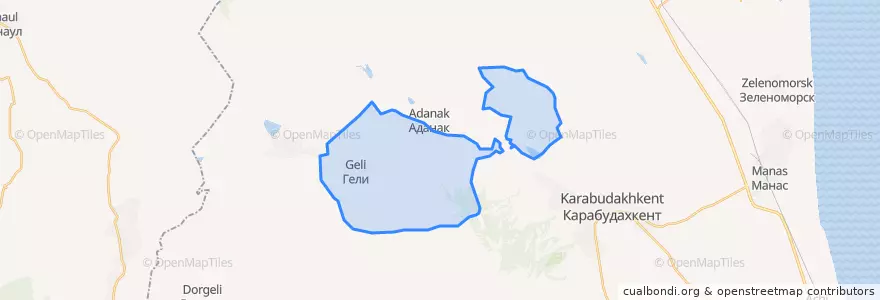 Mapa de ubicacion de сельское поселение Село Гели.