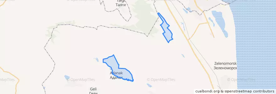 Mapa de ubicacion de сельское поселение Село Аданак.